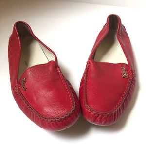 Gucci Red Flat Shoes